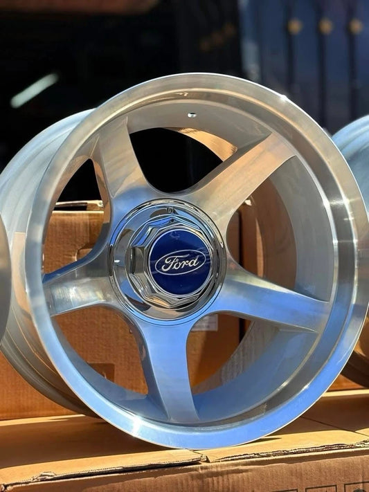 17x11 Retro 5-Spoke Concave Hyper Silver Finish 1978-1996 Ford F-100 F-150 Bronco