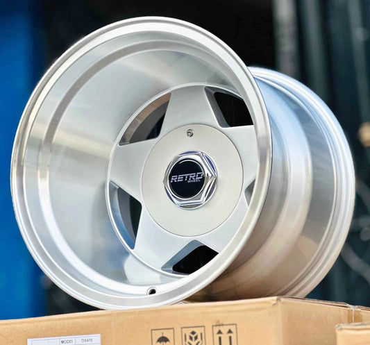 15x12 Retro Star 5-Spoke Machine Finish 1968-1998 Chevrolet C10 C1500 454ss