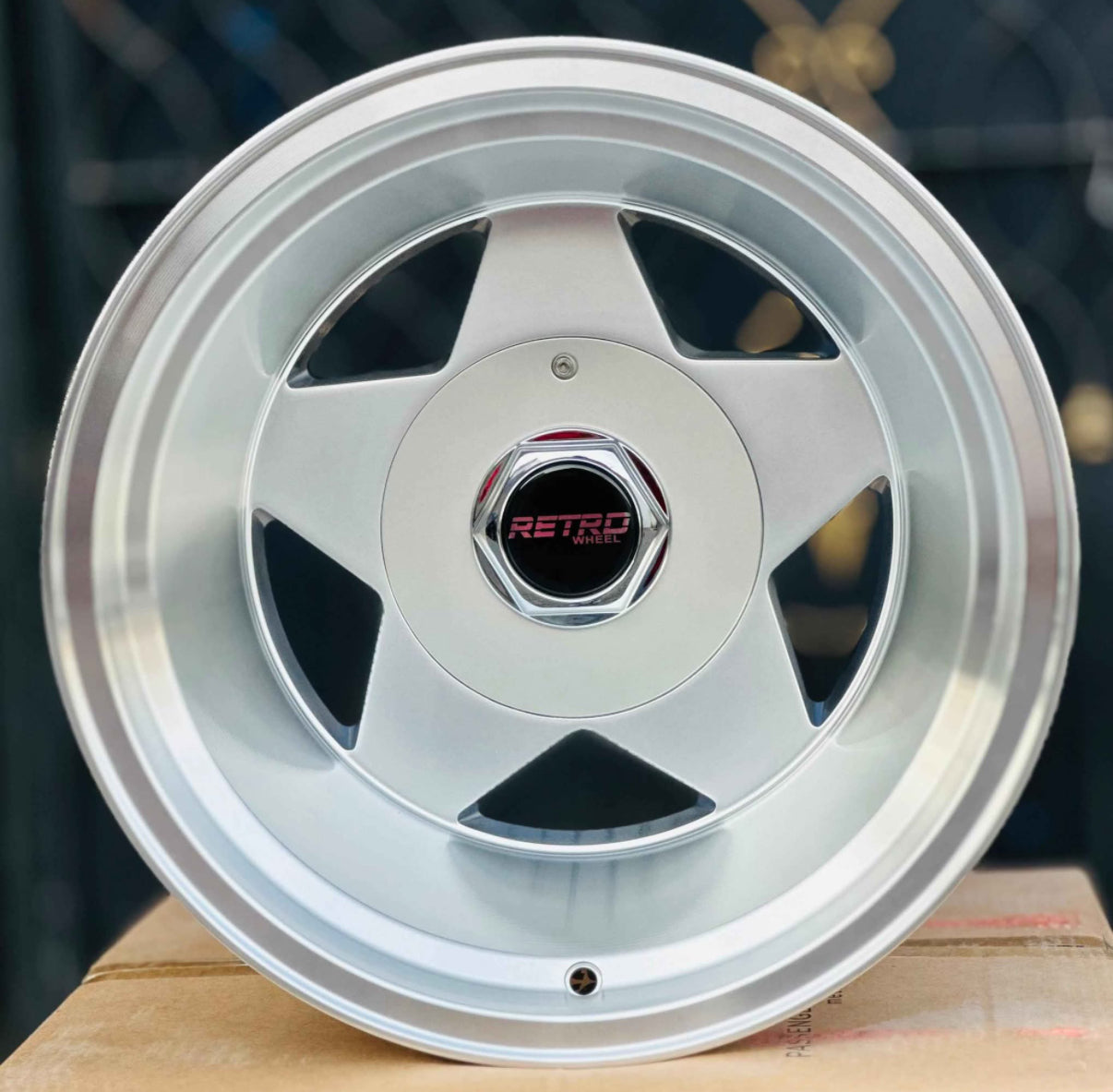 15x12 Retro Star 5-Spoke Machine Finish 1968-1998 Chevrolet C10 C1500 454ss