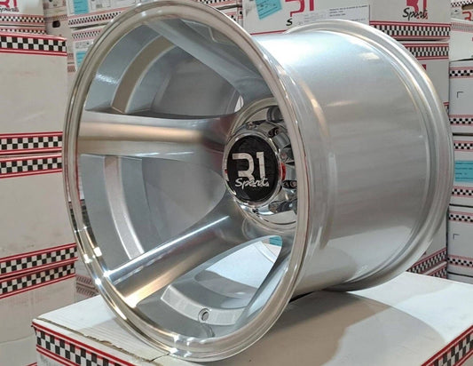 15x12 Retro 5-Spoke Concave Hyper Silver Finish 1978-1996 Ford F-100 F-150 Bronco