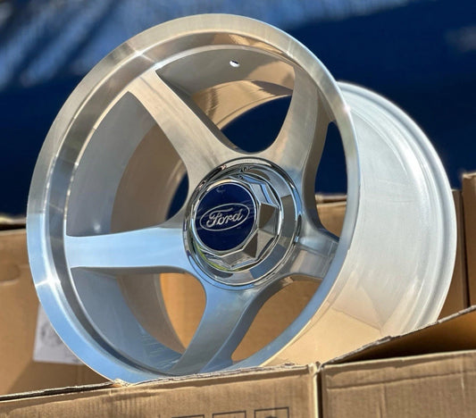 17x11 Retro 5-Spoke Concave Hyper Silver Finish 1978-1996 Ford F-100 F-150 Bronco