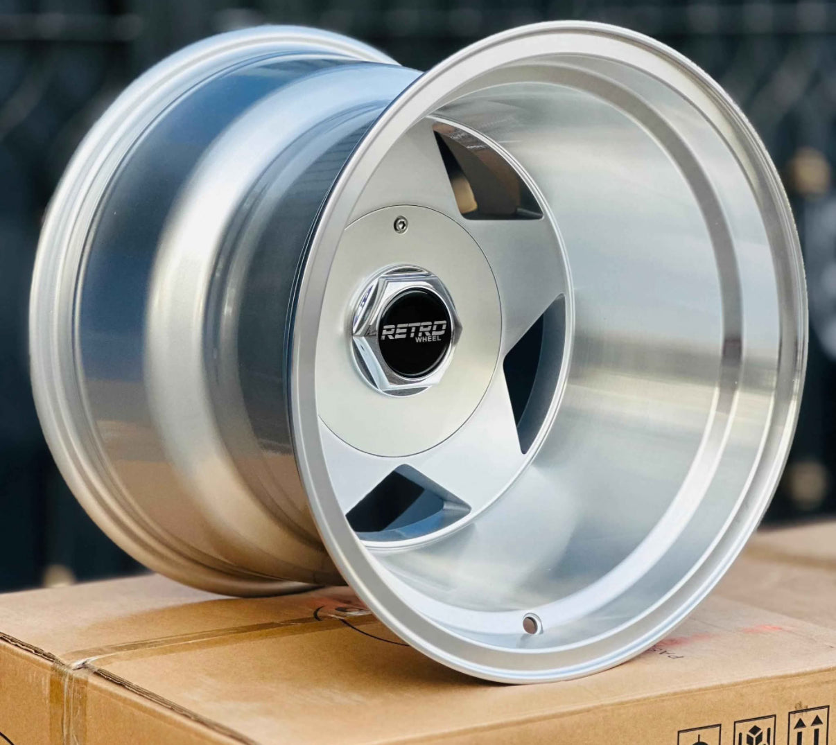 15x12 Retro Star 5-Spoke Machine Finish 1968-1998 Chevrolet C10 C1500 454ss