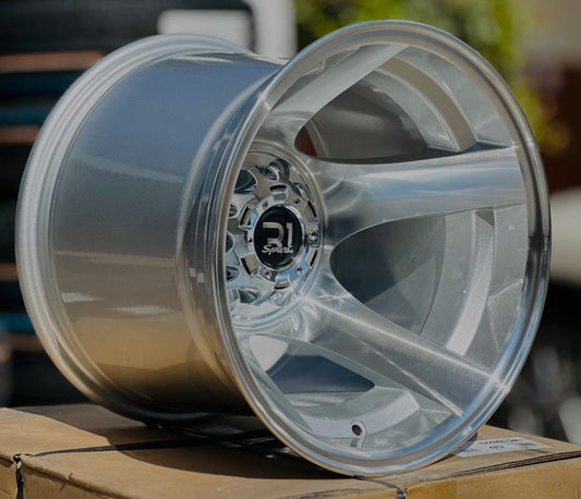 15x12 Retro 5-Spoke Concave Hyper Silver Finish 1968-1998 Chevrolet C10 C1500 454ss