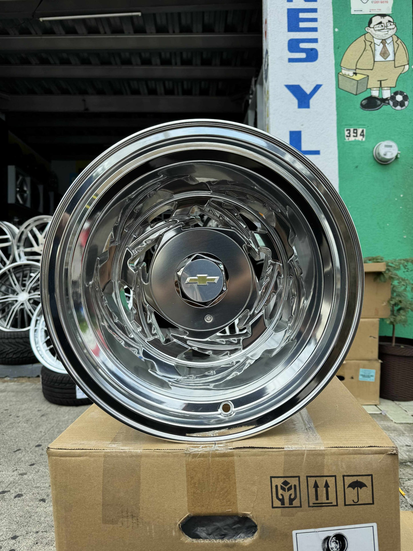 15x12 Retro Tribal Polished Chevy 1968-1998 Chevrolet C10 C1500 454ss