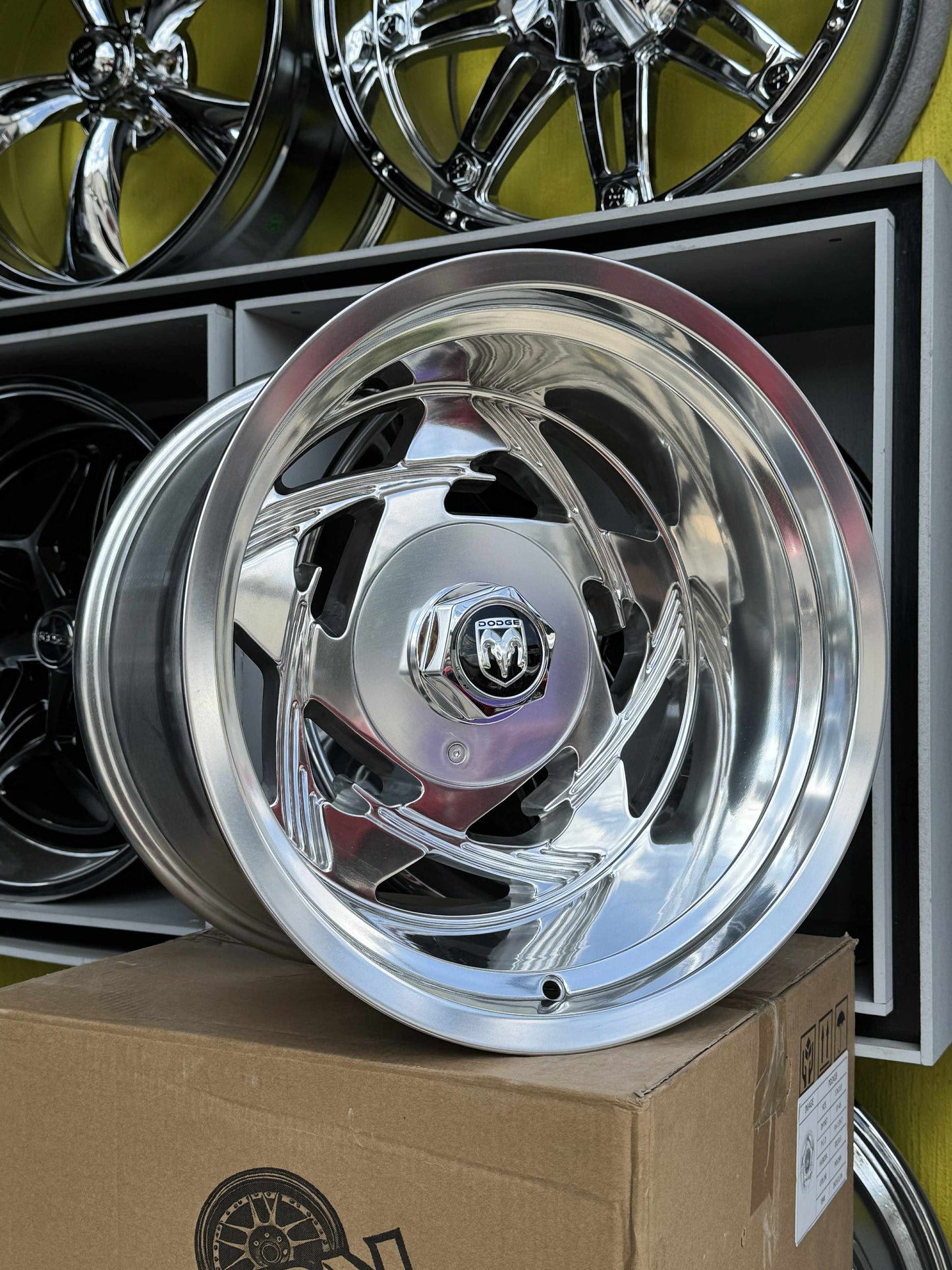 17x11 Retro Tribal Polished Dodge w100 Ram 1500 & Ram Charger